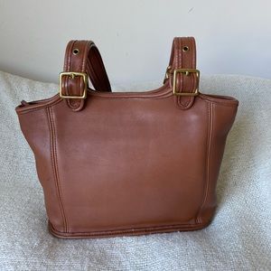 Vintage Coach Legacy 9086 Shopper Purse Shoulder Straps Leather British Tan